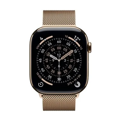 Apple Watch Series 11 Gps + Cellular 42Mm Gold Titanium Case With Gold Milanese Loop